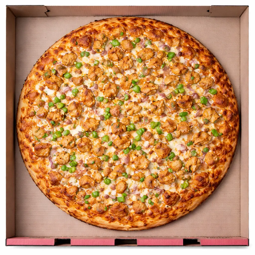 Butter Chicken Pizza - Best fusion pizza at Pizza 64 Leduc