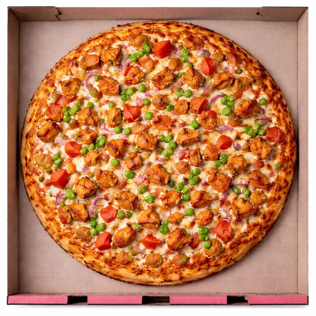 Tandoori Chicken Pizza - Unique Indian fusion pizza at Pizza 64 Leduc